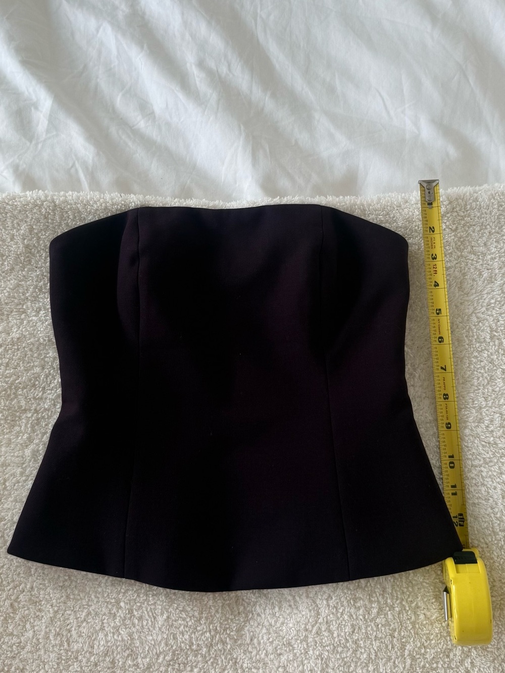 Aritzia dark purple strapless corset top